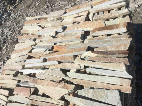 Горбушка златолит золотистый для облицовки купить в Куровском